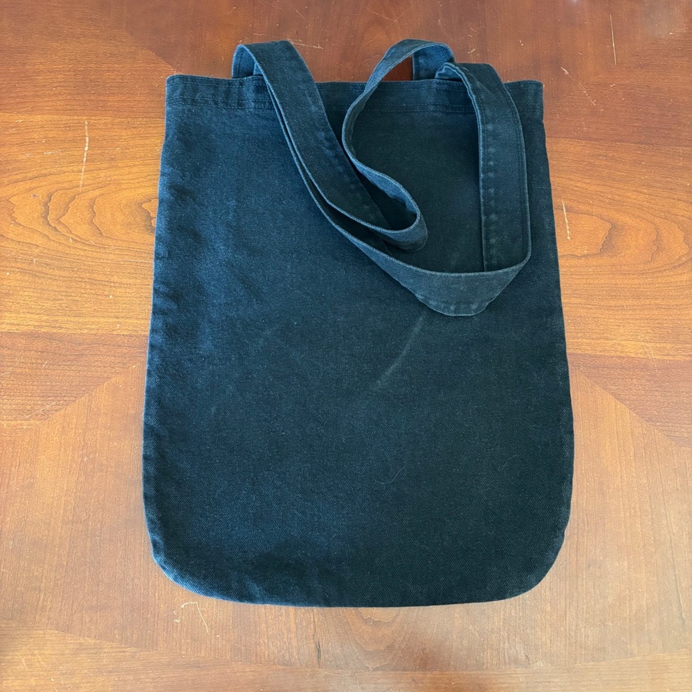Tyca Vintage Black Denim Tote Bag | Embossed Statue of Liberty New York | USA - Picture 9 of 9
